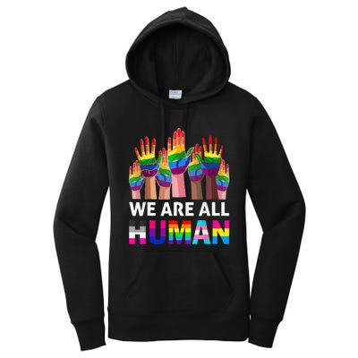 Human LGBT Pride Parade Plus Size Women's Pullover Hoodie