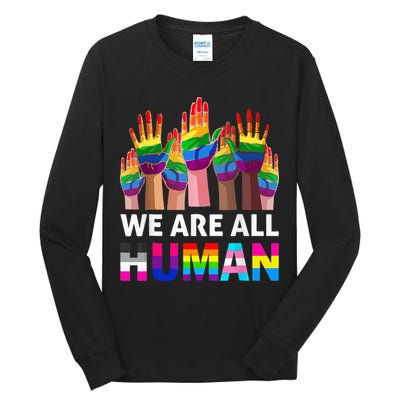 Human LGBT Pride Parade Plus Size Tall Long Sleeve T-Shirt