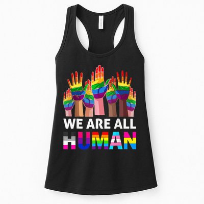 Human LGBT Pride Parade Plus Size Womens Tank Top