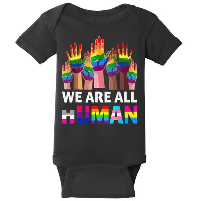 Human LGBT Pride Parade Plus Size Baby Bodysuit