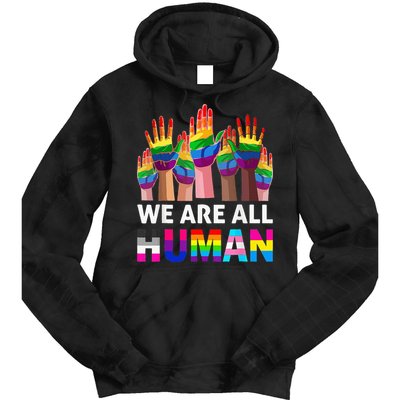 Human LGBT Pride Parade Plus Size Tie Dye Hoodie