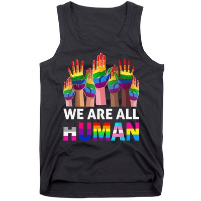 Human LGBT Pride Parade Plus Size Tank Top
