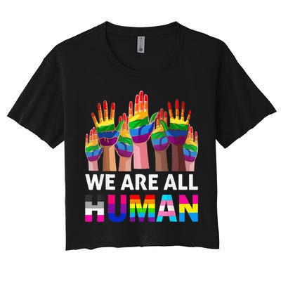 Human LGBT Pride Parade Plus Size Crop Top