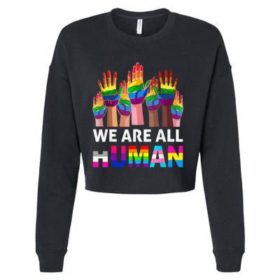 Human LGBT Pride Parade Plus Size Cropped Pullover Crew