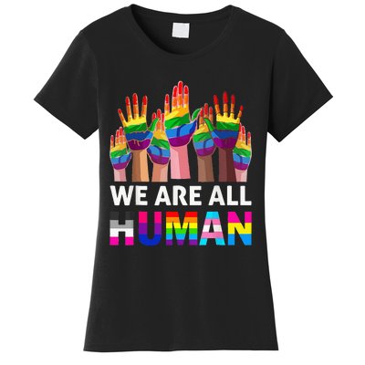 Human LGBT Pride Parade Plus Size Women's T-Shirt