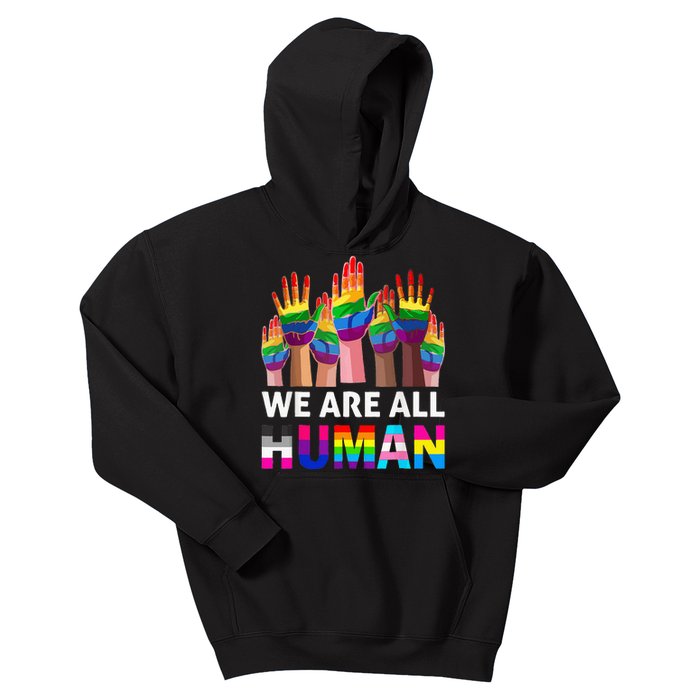 Human LGBT Pride Parade Plus Size Kids Hoodie