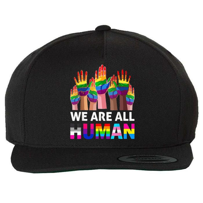 Human LGBT Pride Parade Plus Size Wool Snapback Cap