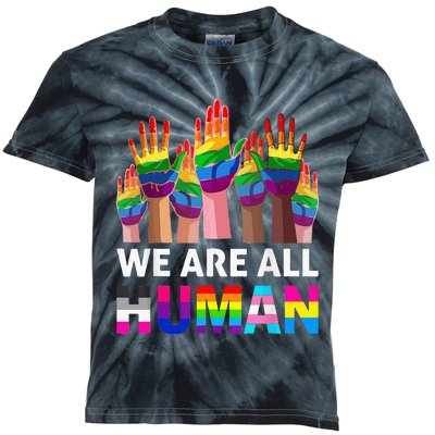 Human LGBT Pride Parade Plus Size Kids Tie-Dye T-Shirt