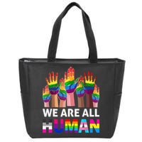 Human LGBT Pride Parade Plus Size Zip Tote Bag