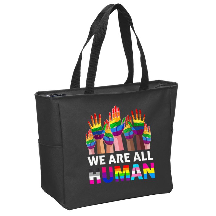 Human LGBT Pride Parade Plus Size Zip Tote Bag