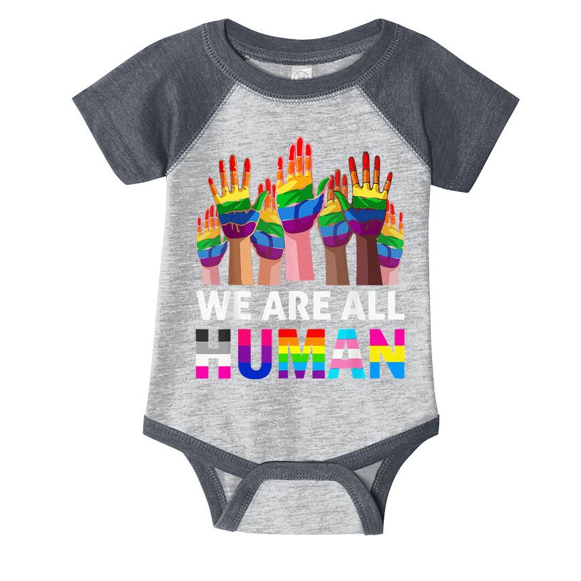 Human LGBT Pride Parade Plus Size Infant Baby Jersey Bodysuit