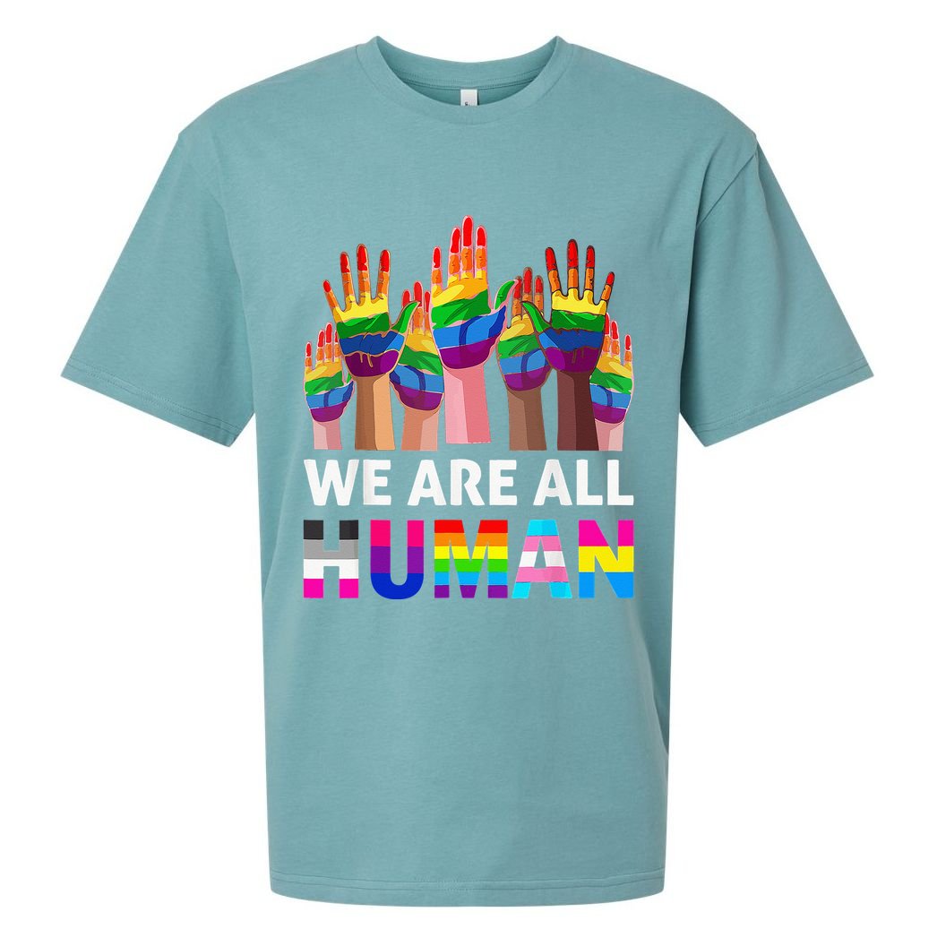 Human LGBT Pride Parade Plus Size Sueded Cloud Jersey T-Shirt