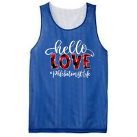 Hello Love Phlebotomist Life Flannel Valentine's Day Gift Mesh Reversible Basketball Jersey Tank