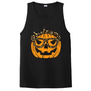 Halloween Leopard Print Bandana Adorable Pumpkin Design PosiCharge Competitor Tank