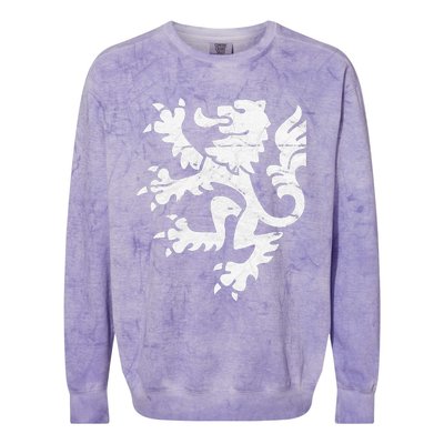 Holland Lion Retro Style Colorblast Crewneck Sweatshirt