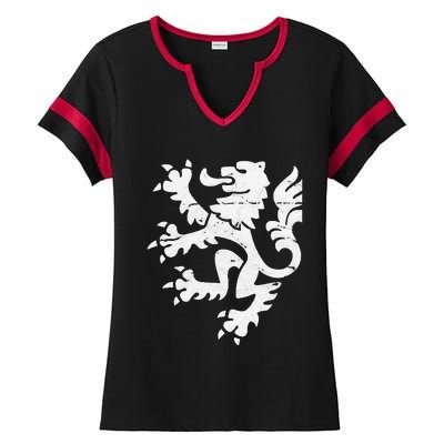 Holland Lion Retro Style Ladies Halftime Notch Neck Tee