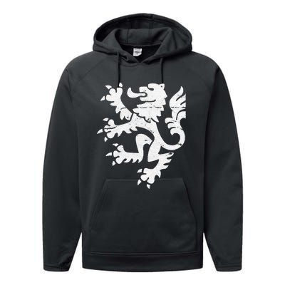 Holland Lion Retro Style Performance Fleece Hoodie