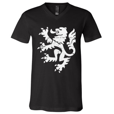 Holland Lion Retro Style V-Neck T-Shirt