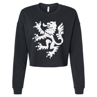 Holland Lion Retro Style Cropped Pullover Crew