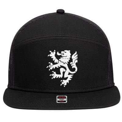 Holland Lion Retro Style Team 7 Panel Mesh Trucker Snapback Hat