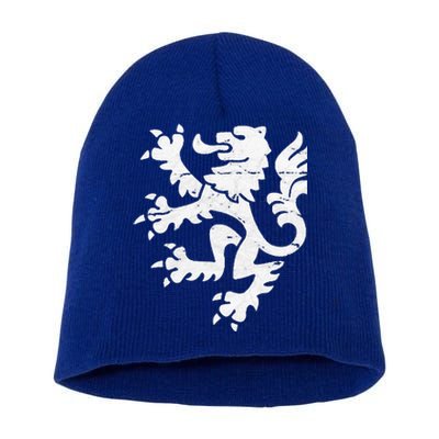 Holland Lion Retro Style Team Short Acrylic Beanie