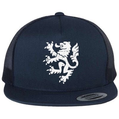 Holland Lion Retro Style Team Flat Bill Trucker Hat