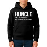 Huncle Like Regular Uncle Way More Good Looking Funny Uncle Kids Hoodie