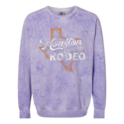 Houston Livestock  Rodeo S Western Aztec Colorblast Crewneck Sweatshirt