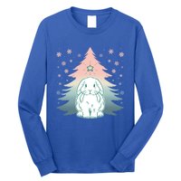 Holland Lop Rabbit Bunny Christmas Tree Snow Flakes Holiday Gift Long Sleeve Shirt