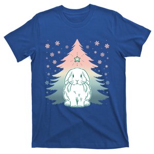 Holland Lop Rabbit Bunny Christmas Tree Snow Flakes Holiday Gift T-Shirt