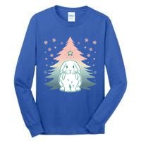 Holland Lop Rabbit Bunny Christmas Tree Snow Flakes Holiday Gift Tall Long Sleeve T-Shirt