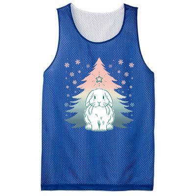 Holland Lop Rabbit Bunny Christmas Tree Snow Flakes Holiday Gift Mesh Reversible Basketball Jersey Tank