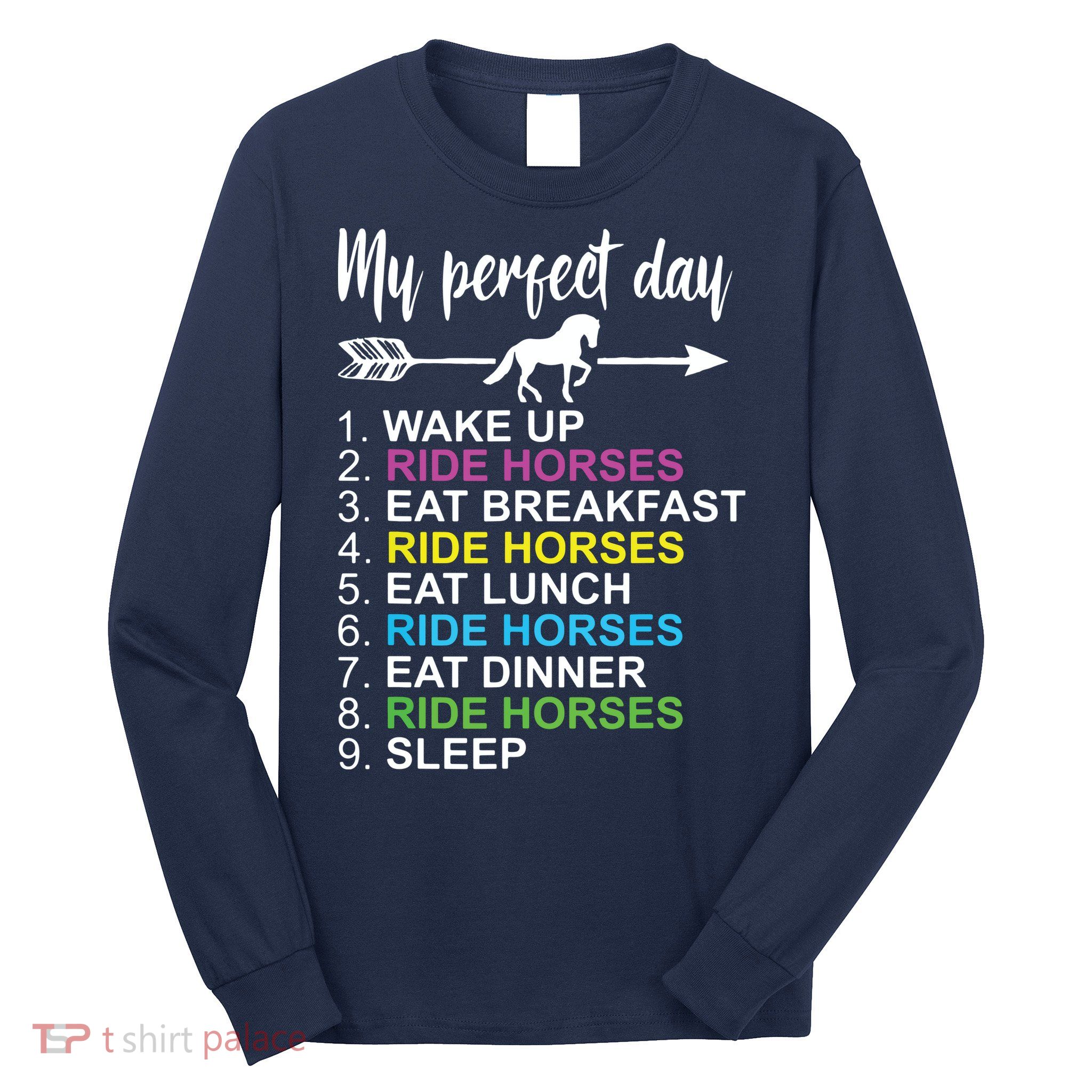 Horse Lover Shirts Horseback Riding Horse Lover Gift Long Sleeve Shirt