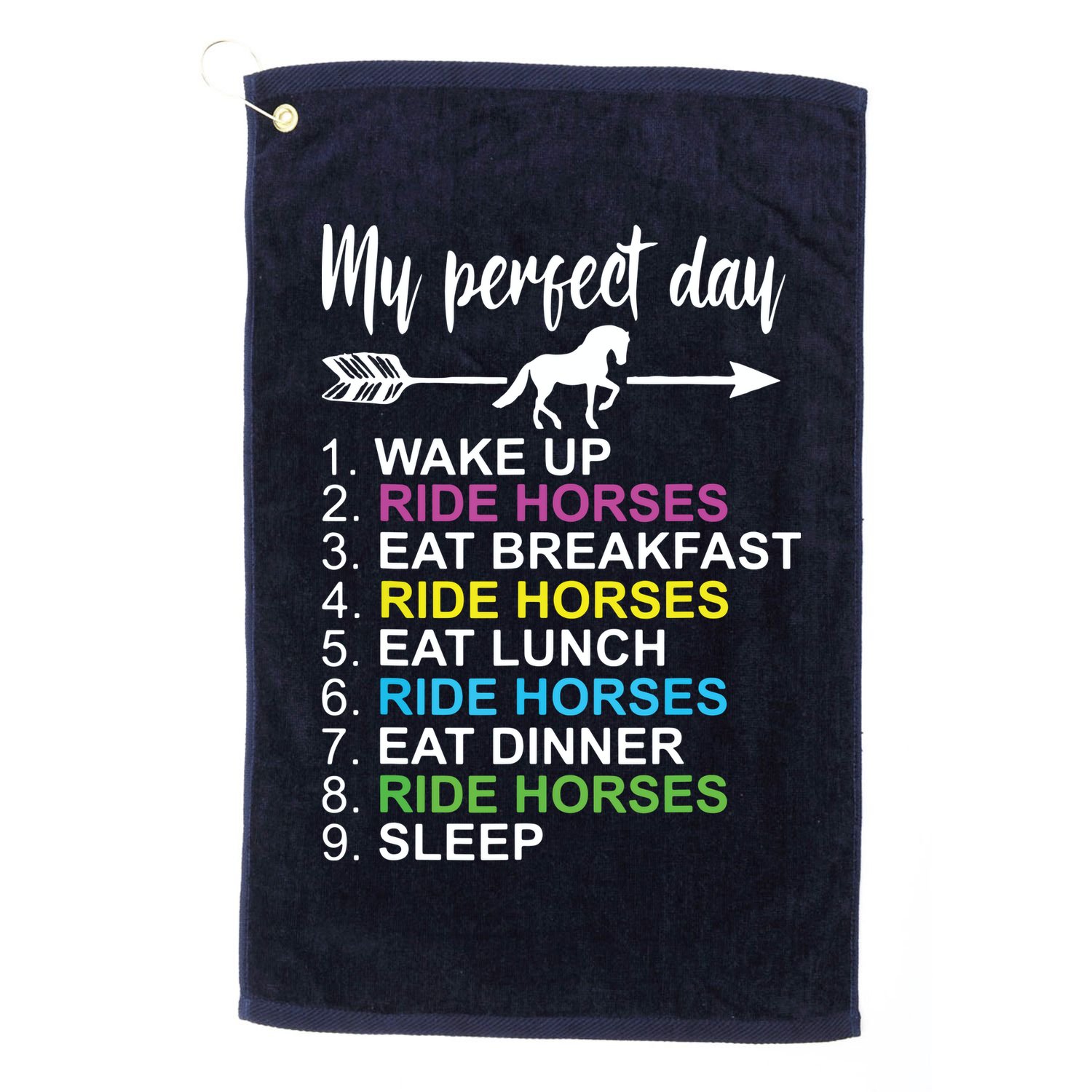 Horse Lover Shirts Horseback Riding Horse Lover Gift Golf Towel