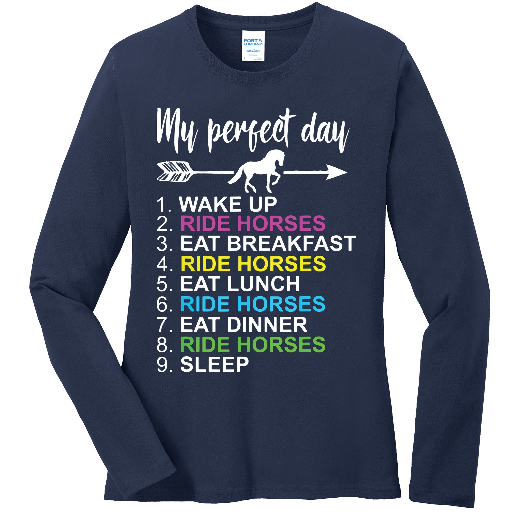 Horse Lover Shirts Horseback Riding Horse Lover Gift Ladies Long Sleeve Shirt
