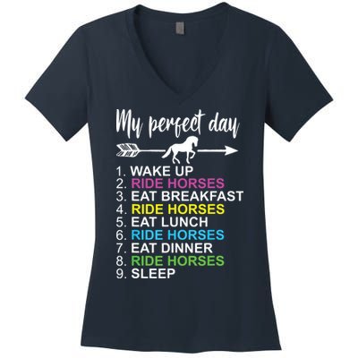 Horse Lover Shirts Horseback Riding Horse Lover Gift Women's V-Neck T-Shirt