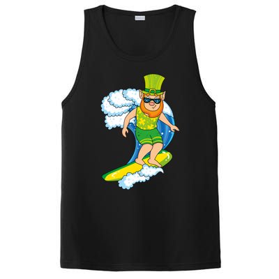 Hawaiian Leprechaun St Patricks Day Surfing Leprechaun Great Gift PosiCharge Competitor Tank