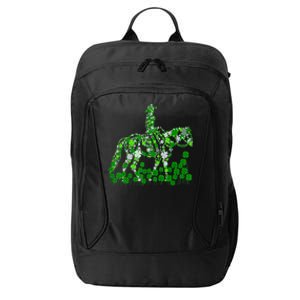 Horse Lady Shamrock Horseback Riding Equestrian Patrick Day Great Gift City Backpack