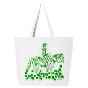 Horse Lady Shamrock Horseback Riding Equestrian Patrick Day Great Gift 25L Jumbo Tote