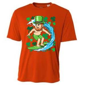 Hawaiian Leprechaun Surfing Irish St Patrick's Day Surfers Meaningful Gift Cooling Performance Crew T-Shirt