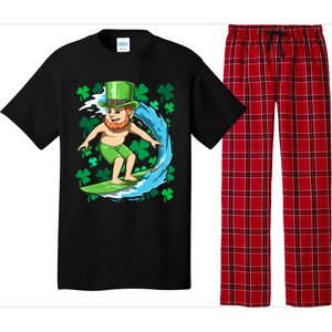 Hawaiian Leprechaun Surfing Irish St Patrick's Day Surfers Meaningful Gift Pajama Set