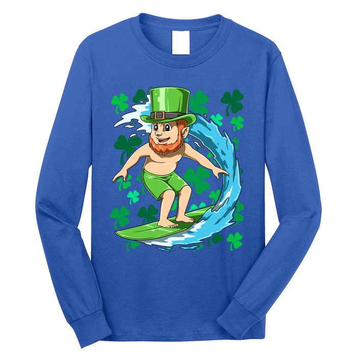 Hawaiian Leprechaun Surfing Irish St Patrick's Day Surfers Meaningful Gift Long Sleeve Shirt