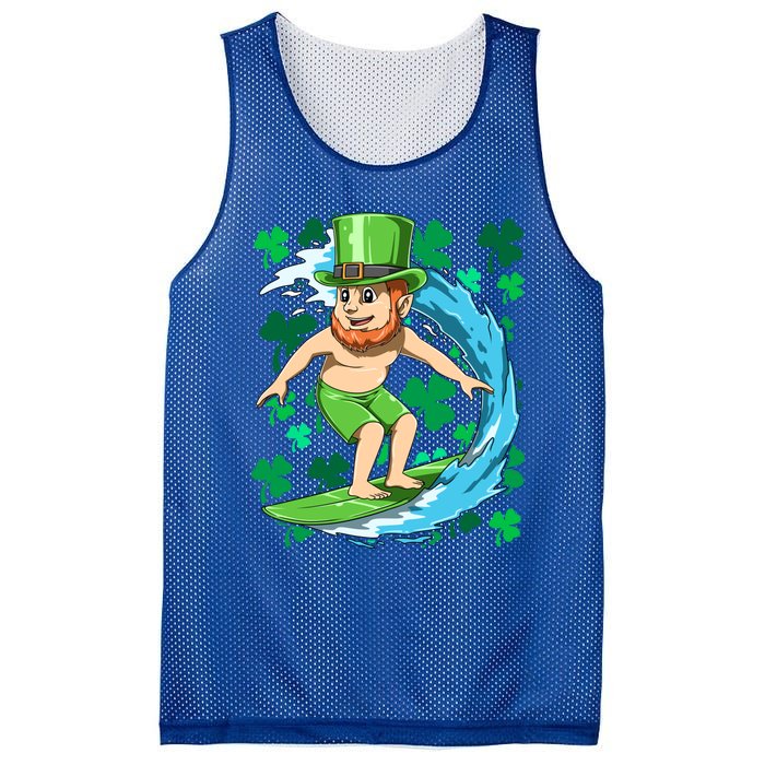 Hawaiian Leprechaun Surfing Irish St Patrick's Day Surfers Meaningful Gift Mesh Reversible Basketball Jersey Tank