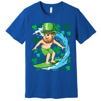 Hawaiian Leprechaun Surfing Irish St Patrick's Day Surfers Meaningful Gift Premium T-Shirt