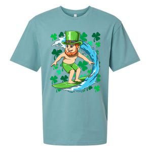 Hawaiian Leprechaun Surfing Irish St Patrick's Day Surfers Meaningful Gift Sueded Cloud Jersey T-Shirt