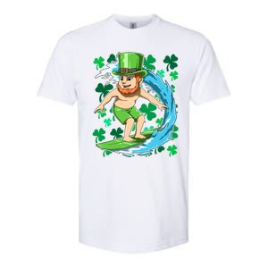 Hawaiian Leprechaun Surfing Irish St Patrick's Day Surfers Meaningful Gift Softstyle CVC T-Shirt