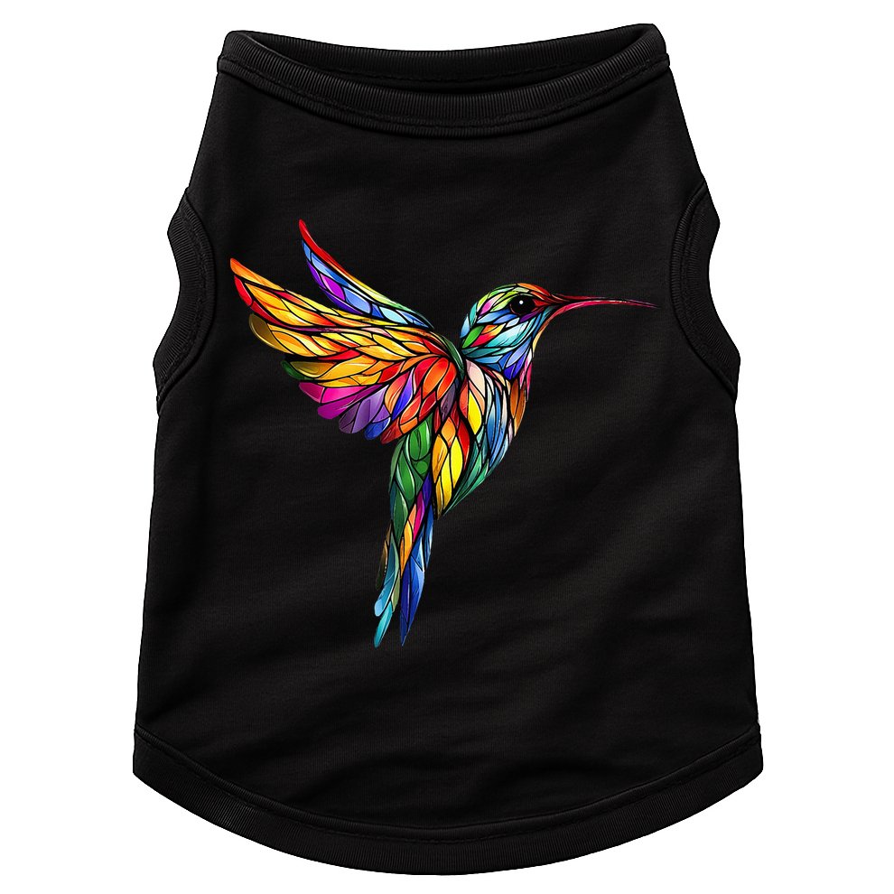 Hummingbird Lovers Stained Glass Hummingbird  Doggie Tank