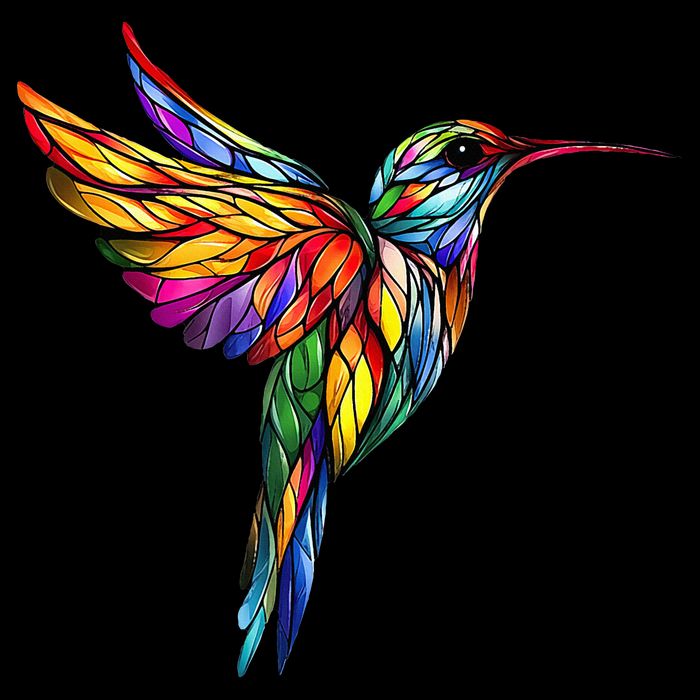 Hummingbird Lovers Stained Glass Hummingbird  Cooling Performance Crew T-Shirt