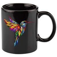 Hummingbird Lovers Stained Glass Hummingbird  11oz C Handle Ceramic Mug