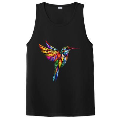 Hummingbird Lovers Stained Glass Hummingbird  PosiCharge Competitor Tank